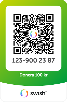 QR-kod rätt swish GG 100 kr belopp