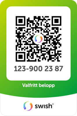 Valfritt belopp RÄTT SENASTE QR-kod